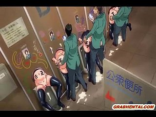 Hentai procace coeds gangbang gruppo nella classe